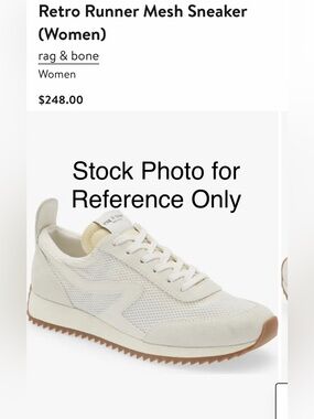 rag & bone Off-White Retro Runner Mesh Sneaker 38.5
